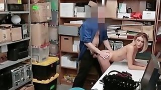 Randy Blonde Caught Stealing Sexy Underwear Gets Fucked